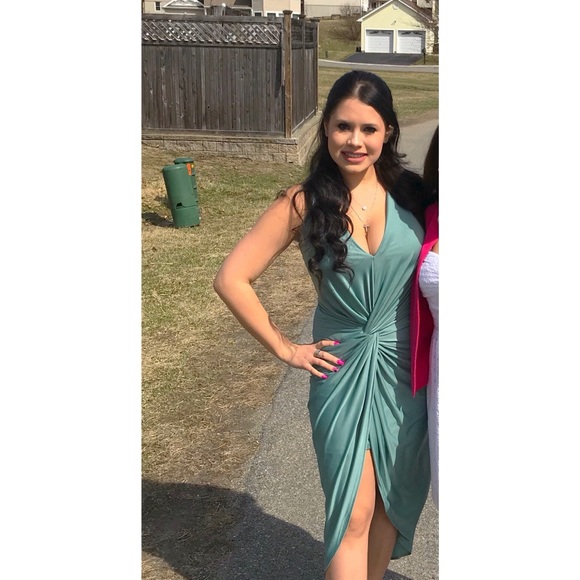 livia midi dress in sage